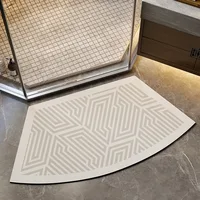 Bathroom Floor Mat Water-absorbing Non-slip Wash-free Carpet Irregular Line Texture Diatom Mud Shower Room Rugs Home Decor Mats 1