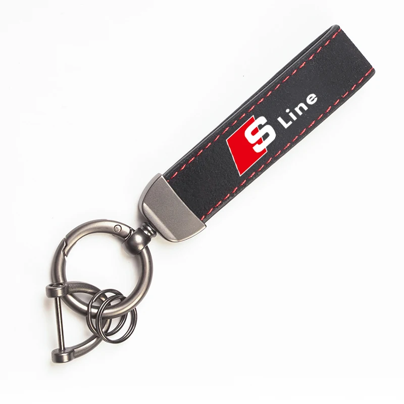 Elegant Suede Car Keychain Ring Accessory