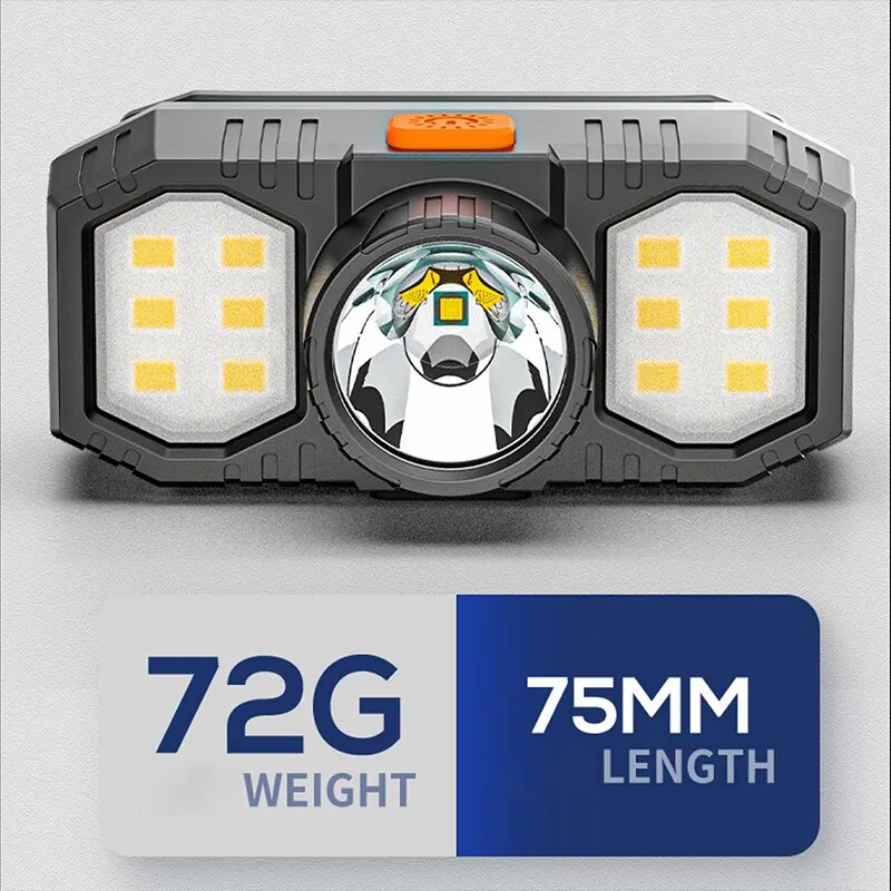 Rechargeable LED COB Headlight Mini Portable USB Waterproof for Fishing Work Light Outdoor Long Shot Head Mounted Torch