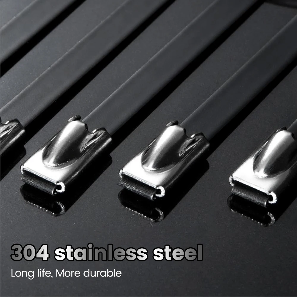 Aço inoxidável Metal Abraçadeiras, Self-Locking, resistência de