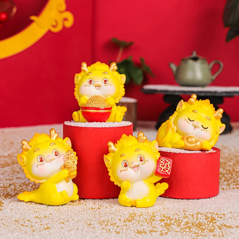 

2024 Micro Landscape New Year Cute Little Dragon China-Chic Doll Handmade Accessories Chinese Zodiac Dragon Year
