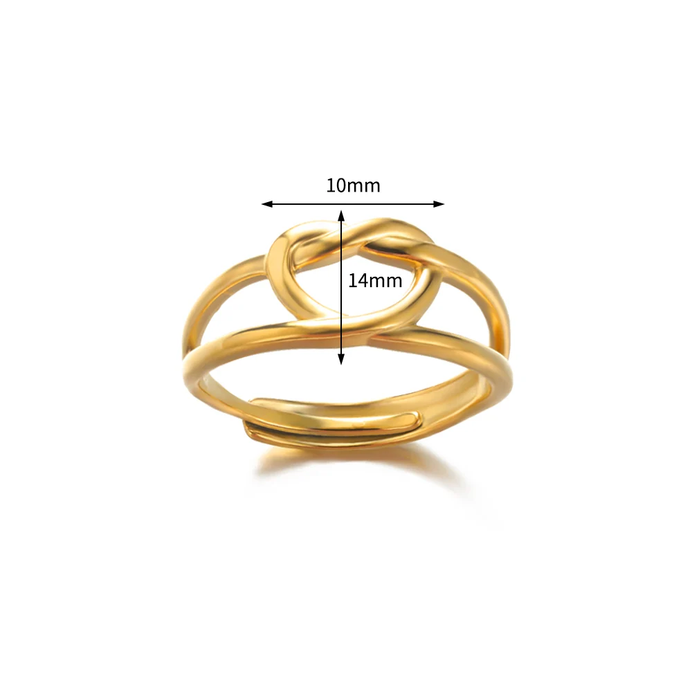 S0cec2e070405414397728f35cd277100J Stainless Steel Rings for Women Men Gold Color Heart Engagement Wedding Wide Ring Trendy Vintage Geometric Punk Jewelry Gift New Mallzona