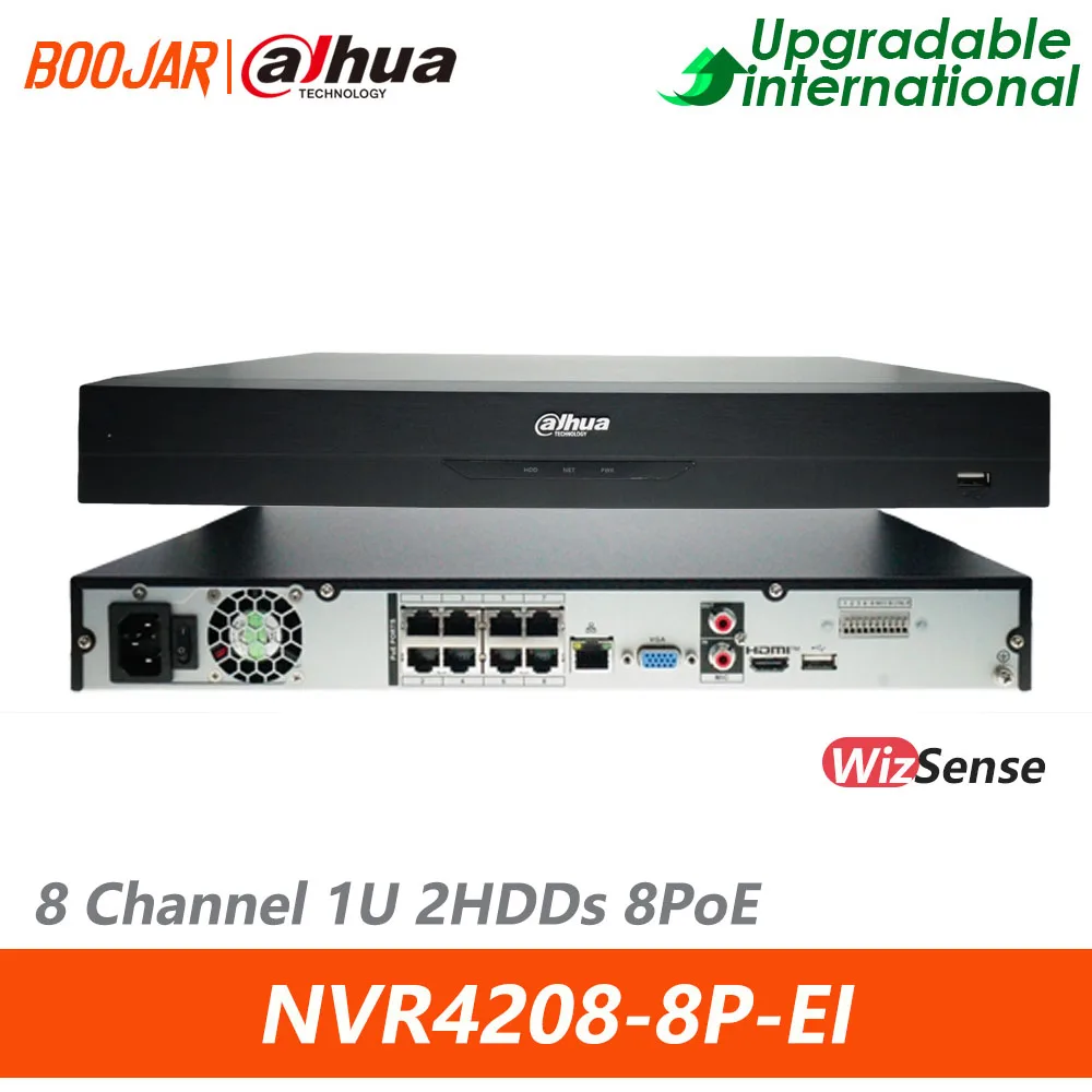 Dahua 오리지널 NVR4208-8P-EI WizSense 네트워크 비디오 녹음기..