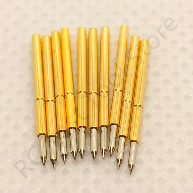 Spring Test Probe P75 R75 Series Pogo Pin 1.02mm Nickel Plated Needle Head 1.3/1.5mm Socket Receptacle Brass Tube P75-B P75-B1