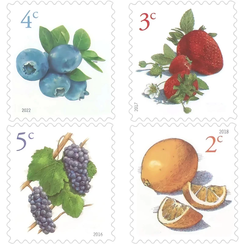 

Fruits 100 Pieces Unused Postage Postmark Stamp Suitable For Collection Brand New