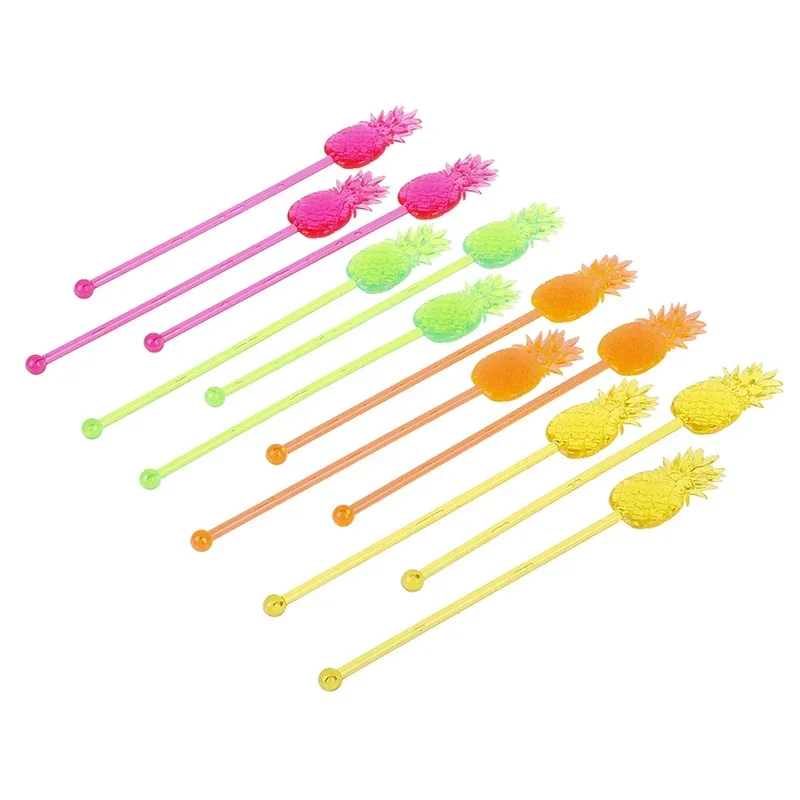 12pcs Pineapple Cocktail Swizzle Sticks Stirrer Coffee Wine Muddler Puddler Bar Tools Products Barware