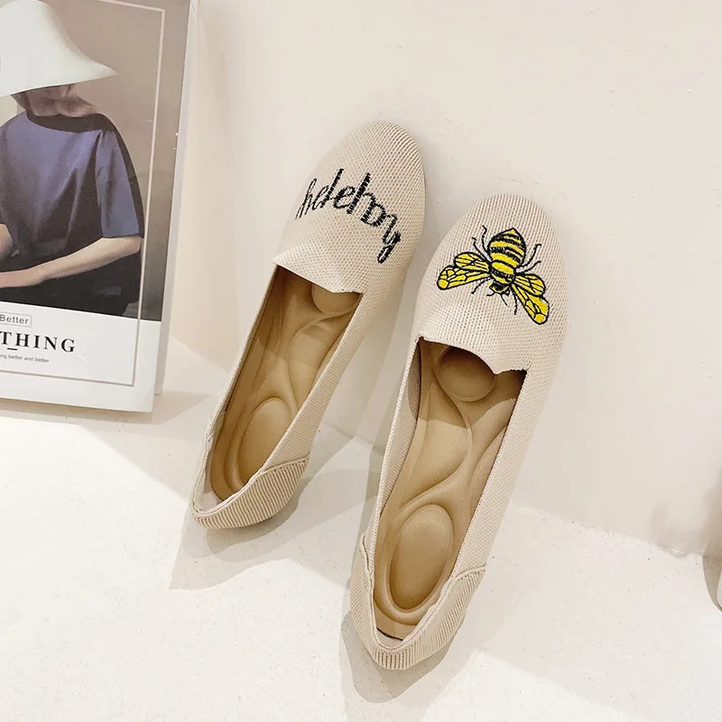 high quality flat womens low casual ballet office shoes for women Classic Elegant Casual Women Round Toe Flat Shoes