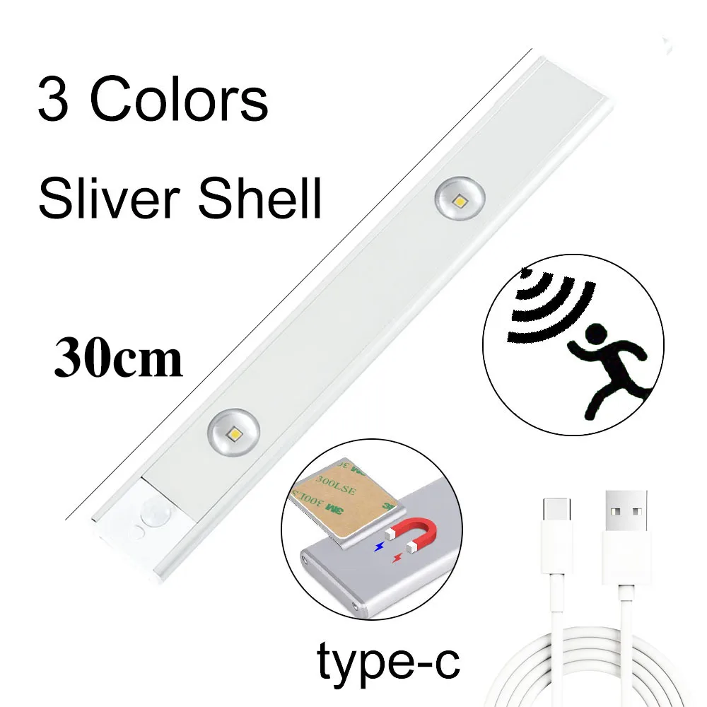 night lights for adults NEW LED Lights Cabinet Light Stepless dimming Leds Motion Sensor led Multi-function button Three colors in one Cabinet Lighting cool night lights Night Lights