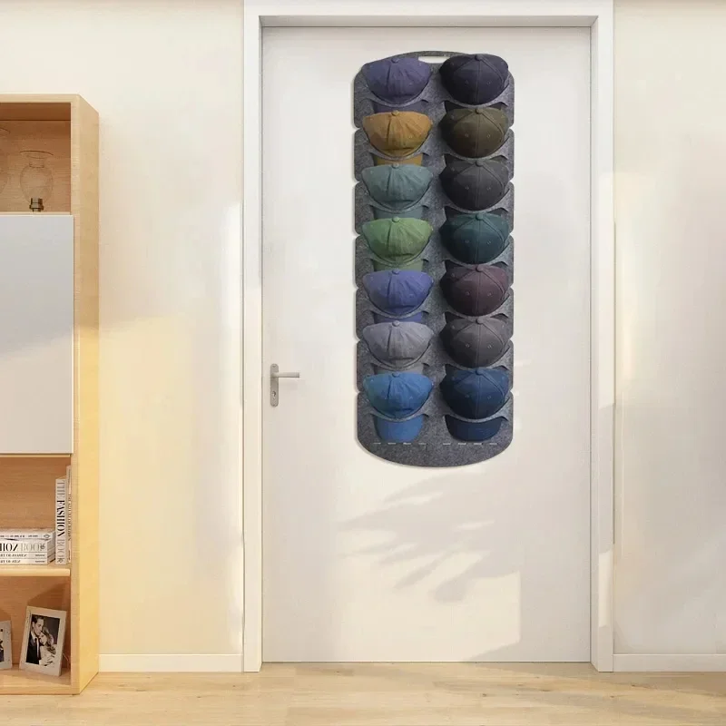 Felt Hat Organizer Storage Rack Wall Hat Storage Rack Door Hanging Baseball Cap Storage Bag Home Closet Neat Hat Rack 2