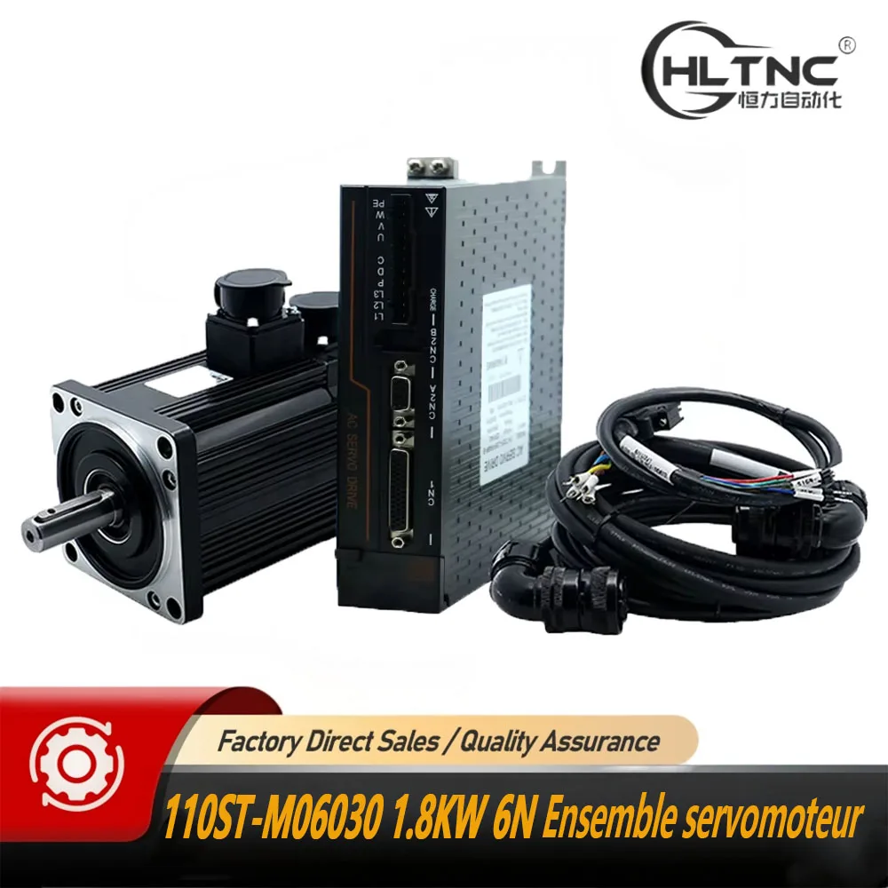 HLTNC-Kit Servomoteur Nema 42, 110ST M06030, avec Servomoteur Hybride T3DF L30F, pour Graveur CNC, Routeur, sportkW, 220V AC, 3000Rpm, 6Nm