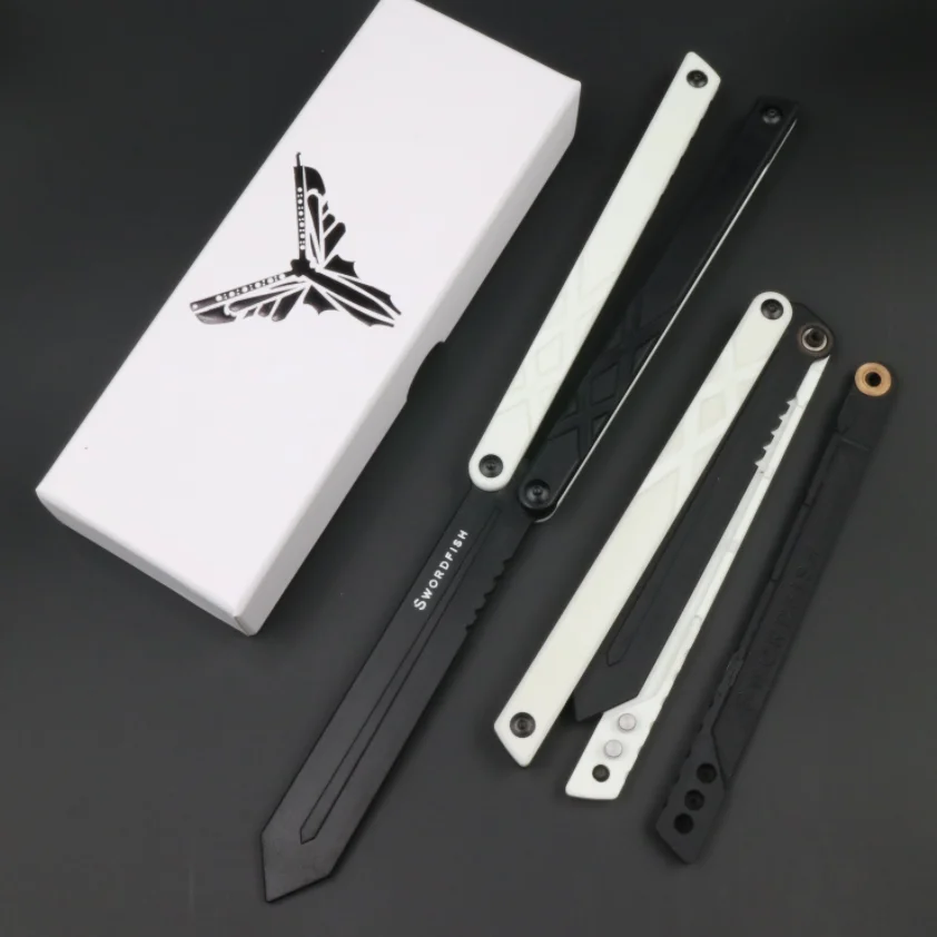 G10 swordfish balisongストレーナー、フリッパートレーナー、安全な 