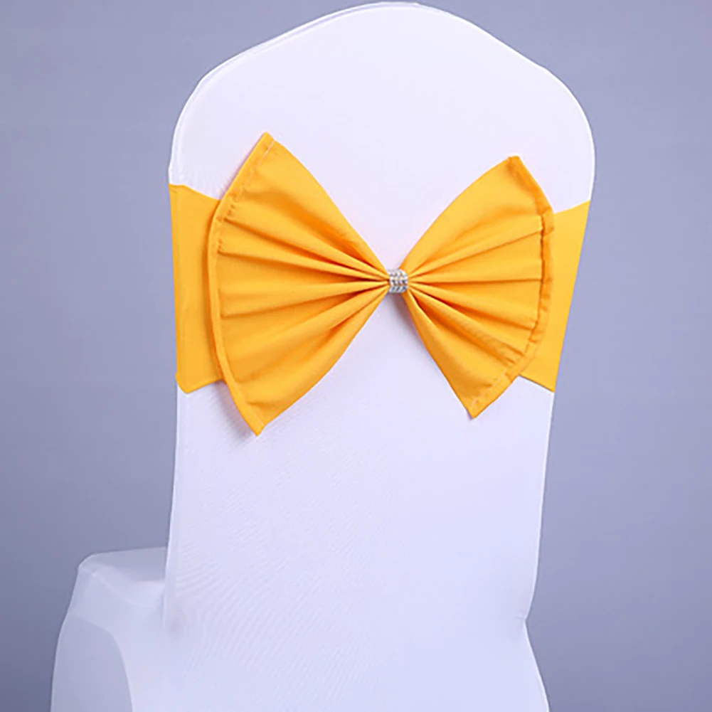 

Premium Chair Sashes High Elastic Chair Back Bow Tie For Wedding Party Anniversaries Xmas Birthday Shower Decoration