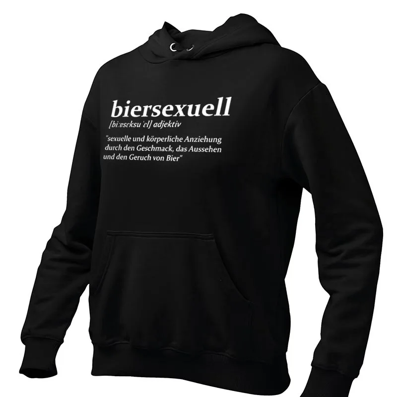Biersexuell Hoodies German Humor Beer Lovers Y2k Hooded Sweatshirt Casual Unisex Soft Pullover For Men Women