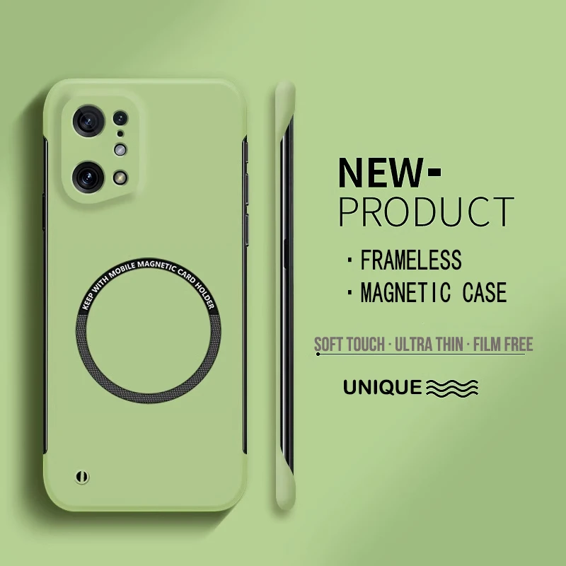 Ultra Thin Frameless Matte Magnetic Phone Case with Wireless Charging Compatibility