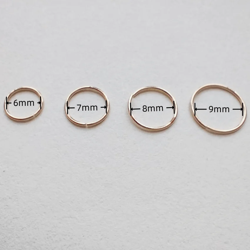 GOLDtutu 14K Gold Simple Nose Hoop Ring for Men and Women, Small Nose Piercings, Au585, kj468 6