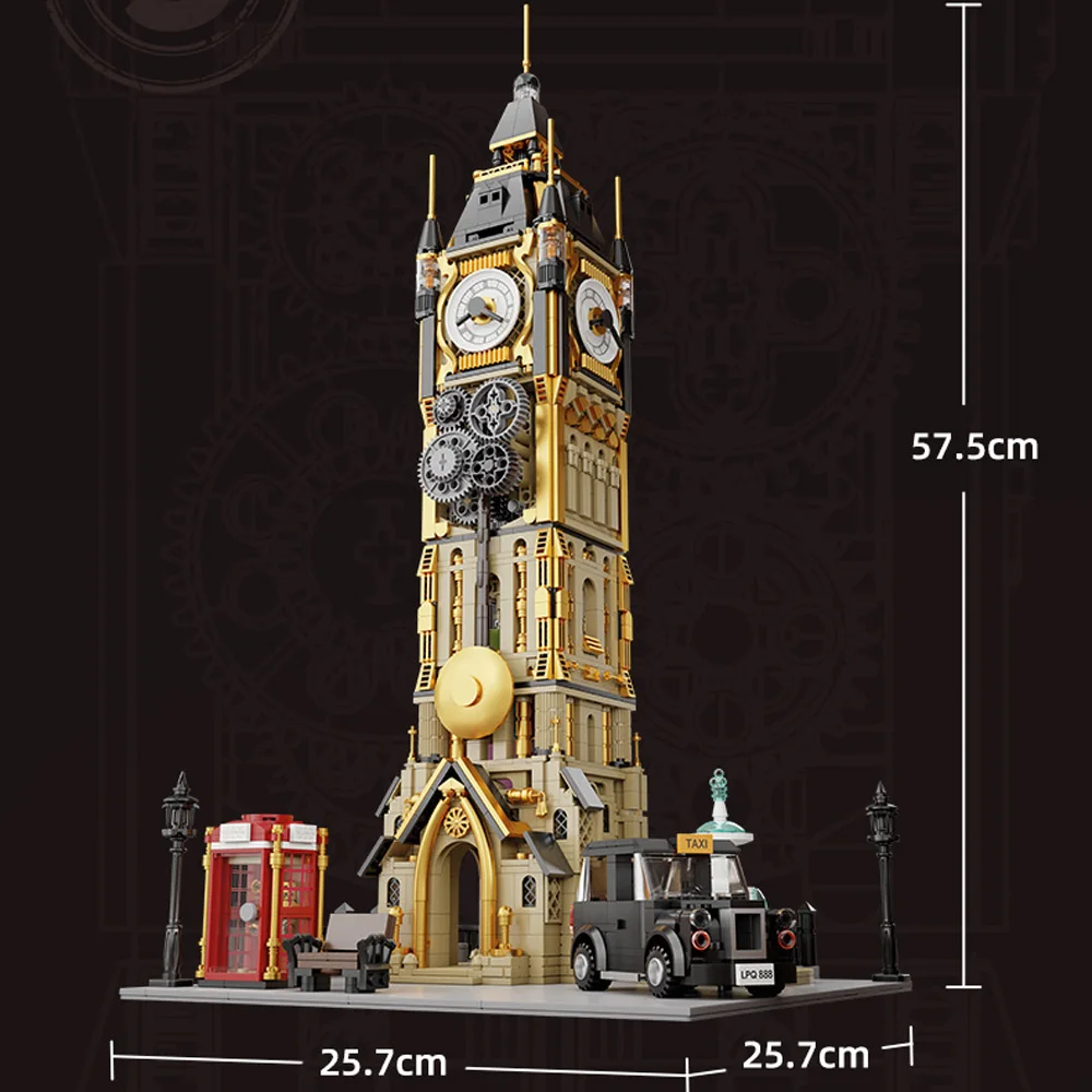

Britain Age Of Steam World Famous Architecture Block England London Big Ben Clock Tower Building Brick Toy Collection For Gifts
