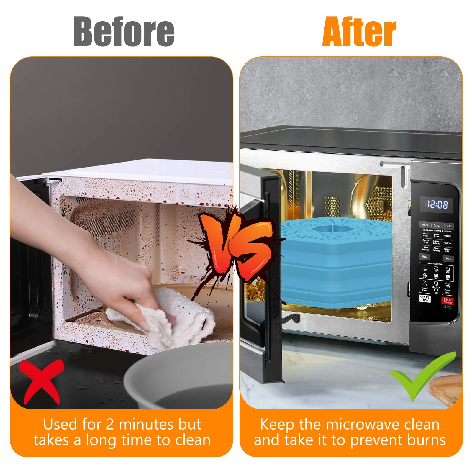 Microwave Splatter Cover Heating Folding Cover Fresh-keeping Oil-proof Splash-proof Cooking Lid Kitchen Tools