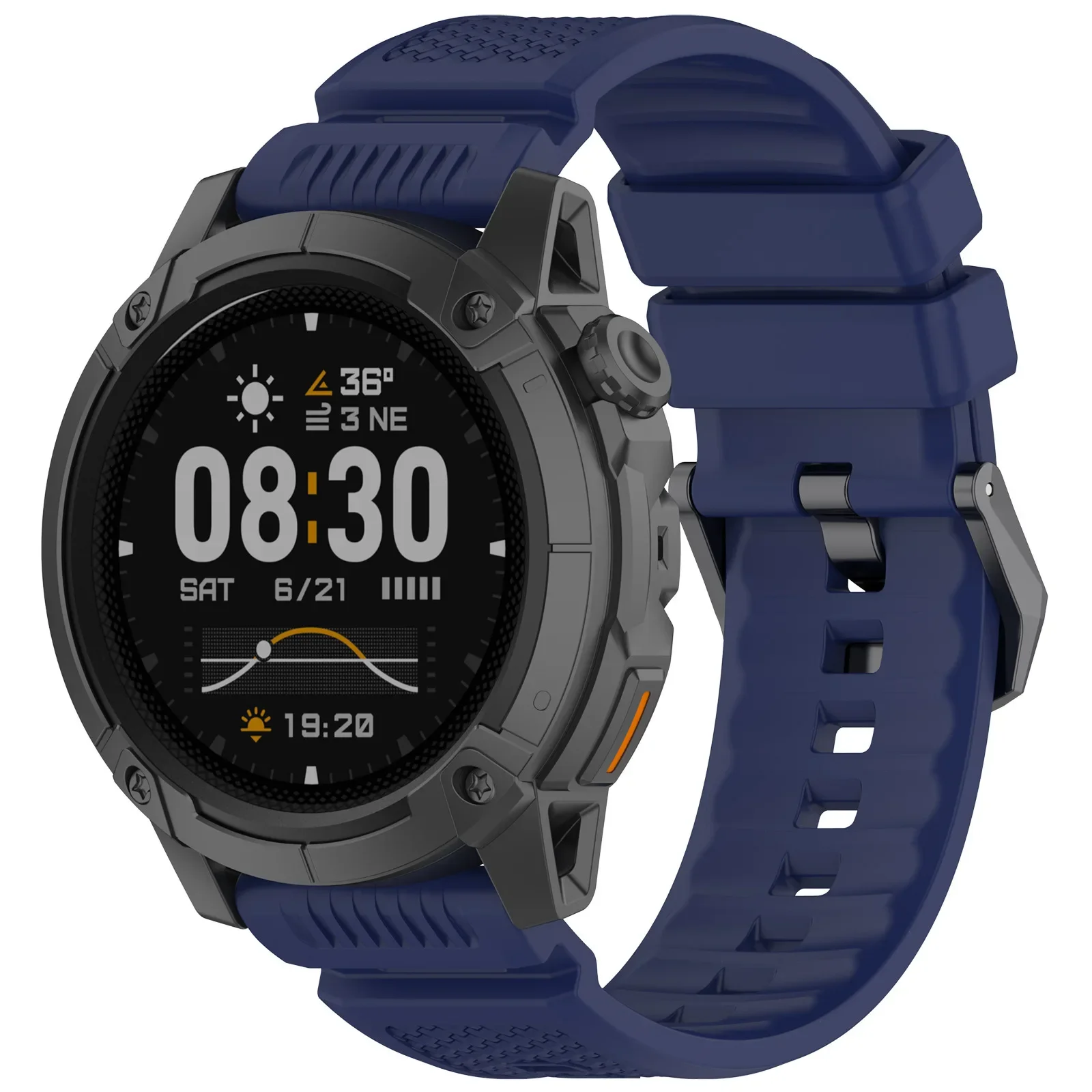 Durable Silicone Strap 24mm – Premium Sports Bracelet Watchband Accessories
