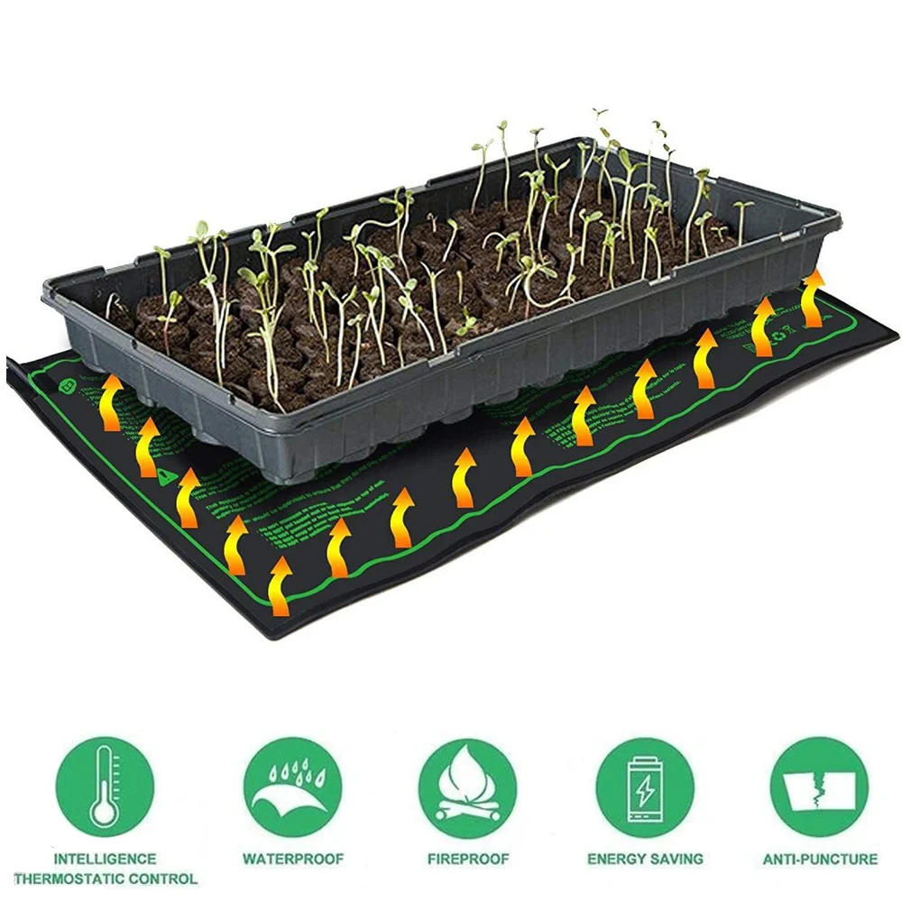 20x10Inch Seedling Heat Mat with Digital Display For Seed Starting Plants Nursery Warm Seed Germination Grow Pad EU/US/UK Plug