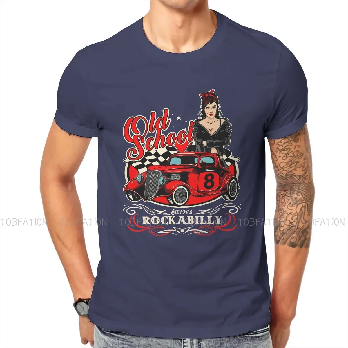 Vintage Rockabilly Pin-Up Graphic T-Shirt