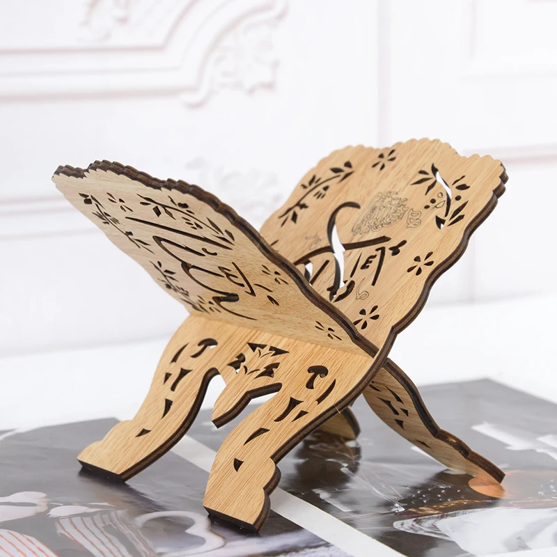 DIY Kuran Quran Koran Holy Book Stand Holder Acrylic Display Stand Doll Display Holder Wall Hanging Bookshelf Folding Bible Bookshelf Ramadan Muslim Islamic Eid Organizer Display Reading Prayer