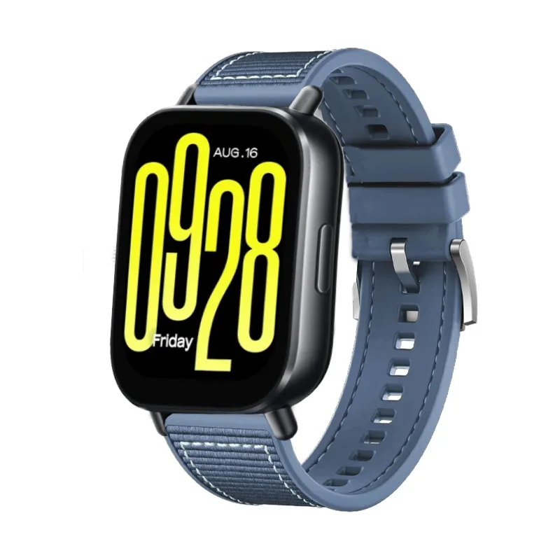 22mm Composite Silicone & Nylon Braided Watch Strap