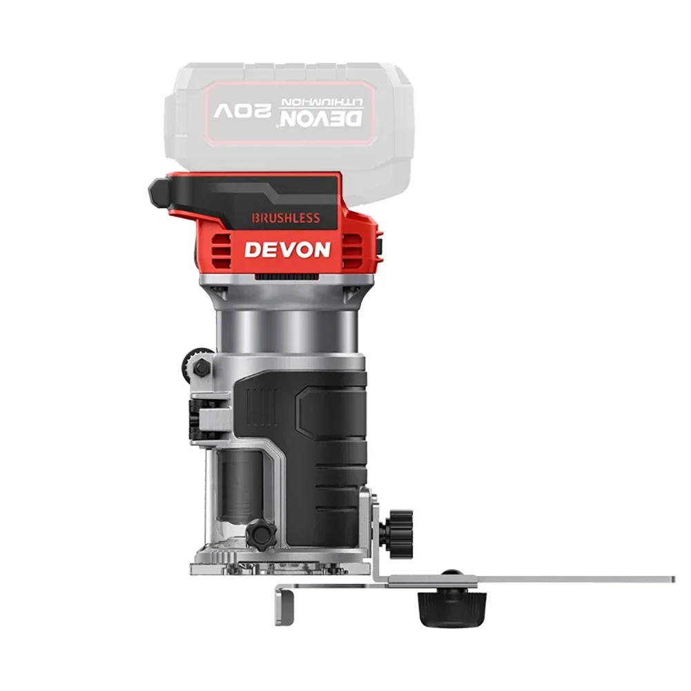 DEVON 1328 20V Woodworking Electric Trimmer Brushless Trimming Machine Wood Router Milling Engraving Slotting Machine
