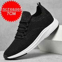 Man Mesh Sports Breathable Casual Shoes Invisible Inner Height-increasing Shoes Shoes Soft-soled Running Shoes Increasing Shoes 2
