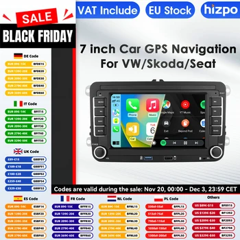 Hizpo 2 Din 7 pulgadas Carplay 4G AI sistema Android 14 Radio de coche para Volkswagen VW Passat B6 B7 T5 Tiguan Touran GOLF POLO Autoradio 1
