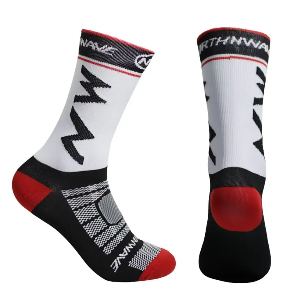 1/5Pairs Cycling Sports Socks Breathable Sweat-absorbent Basketball Socks Anti-Slip Quick-drying Outdoor Sports Running Socks