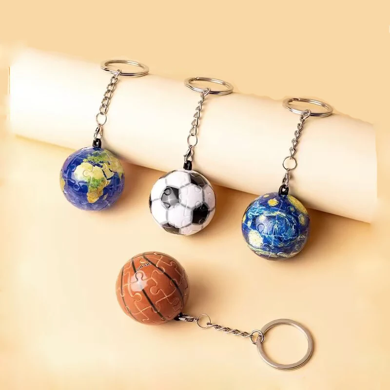 

3D Ball Puzzles Keychain Brain Teaser Game Baby Development Toys Puzzles Fidget Stress Toys for Kids Adults Christmas Gifts