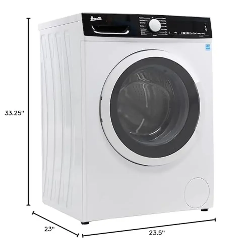 Front Load Washer Compact 2.2 cu. ft capacity Automatic Cycles Electronic Control LED Display White Stackable Freestanding 2