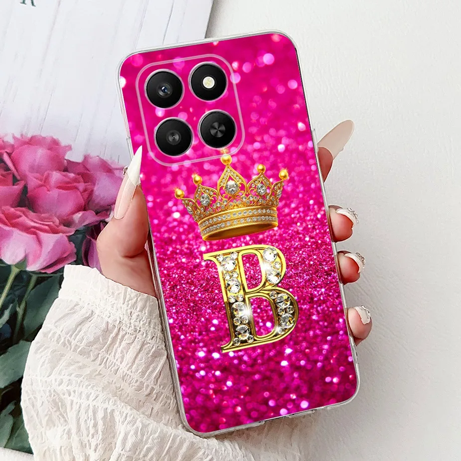Enhanced Soft Silicone Phone Case with Crown Letters Design