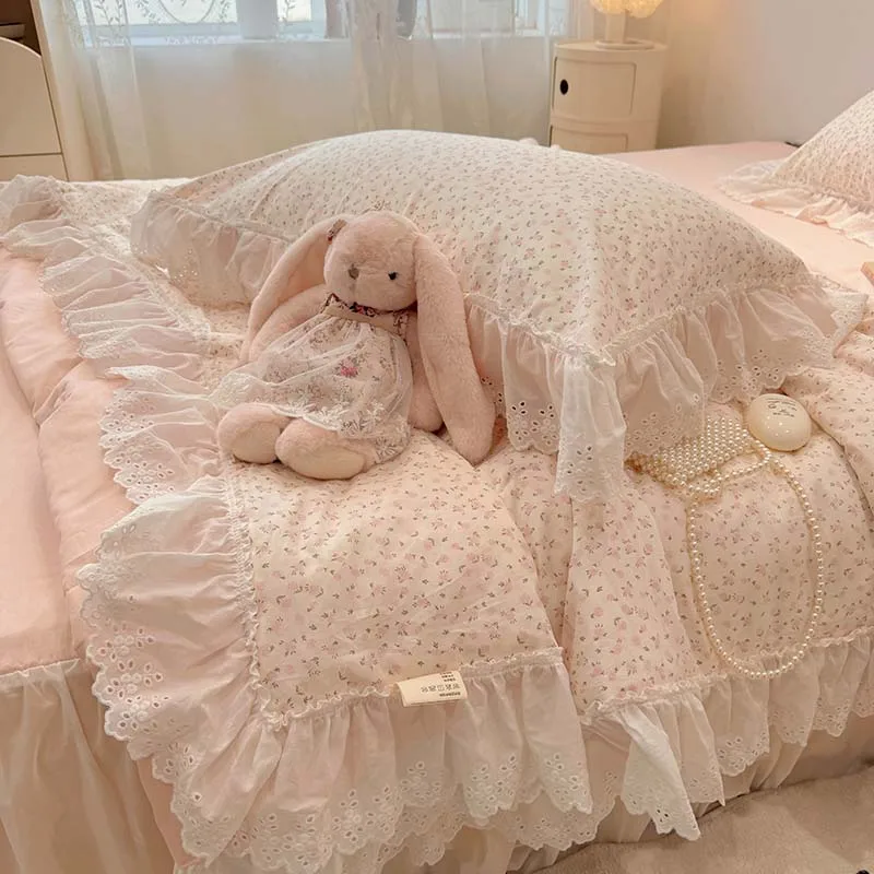 순면 더블 레이어 레이스 꽃무늬 여름 이불, 에어컨 이불, 담요, 침대 이불, 한..