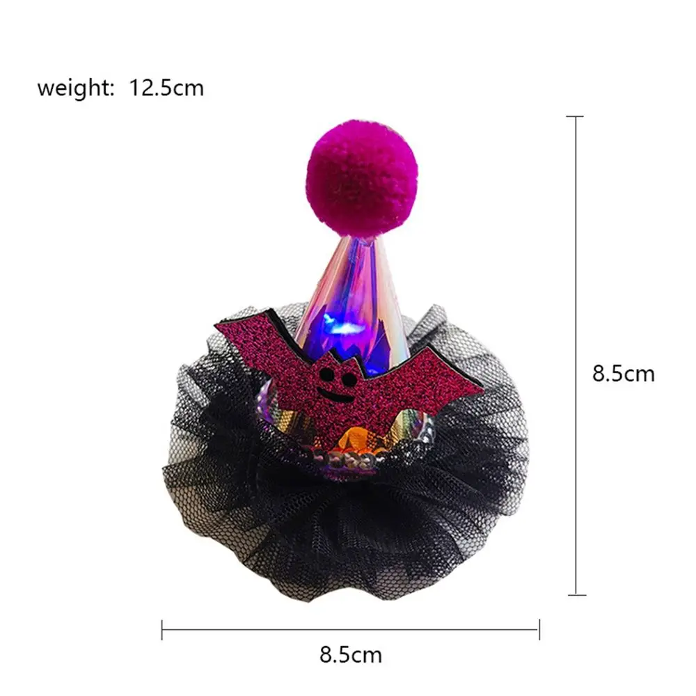 Cosplay Cartoon Lace Glowing Halloween Gift Children Hairpin Hair Accessories Halloween Hat Hair Clip Halloween Headwear
