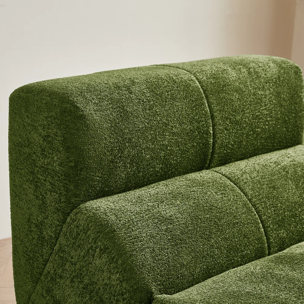 Luxuriöser Einzelsofastuhl aus weichem Regentropfen-Samt mit ergonomischem Design für Wohnzimmer, Büros und kleine Wohnungen – Detail 31
