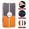 Windproof Metal Lighter, Three Flame Blue Flame Direct Jet Butane Flashlight Portable Cigar Punch Texture Small Gift 3