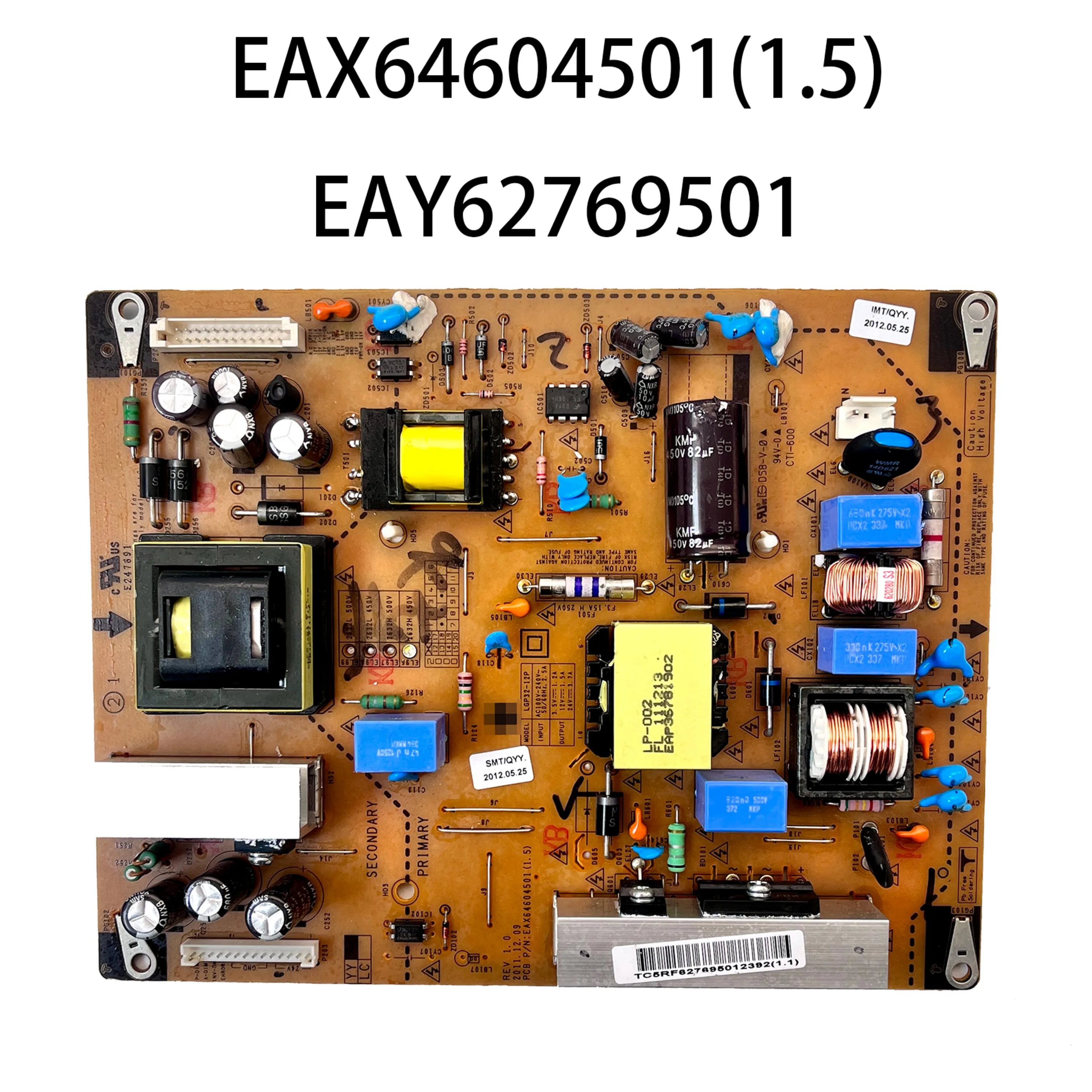 

Оригинальная плата питания для телевизора EAX64604501 (1,5) EAY62769501, работает нормально и подходит для телевизоров 42LM3700-UC 42LM340 0