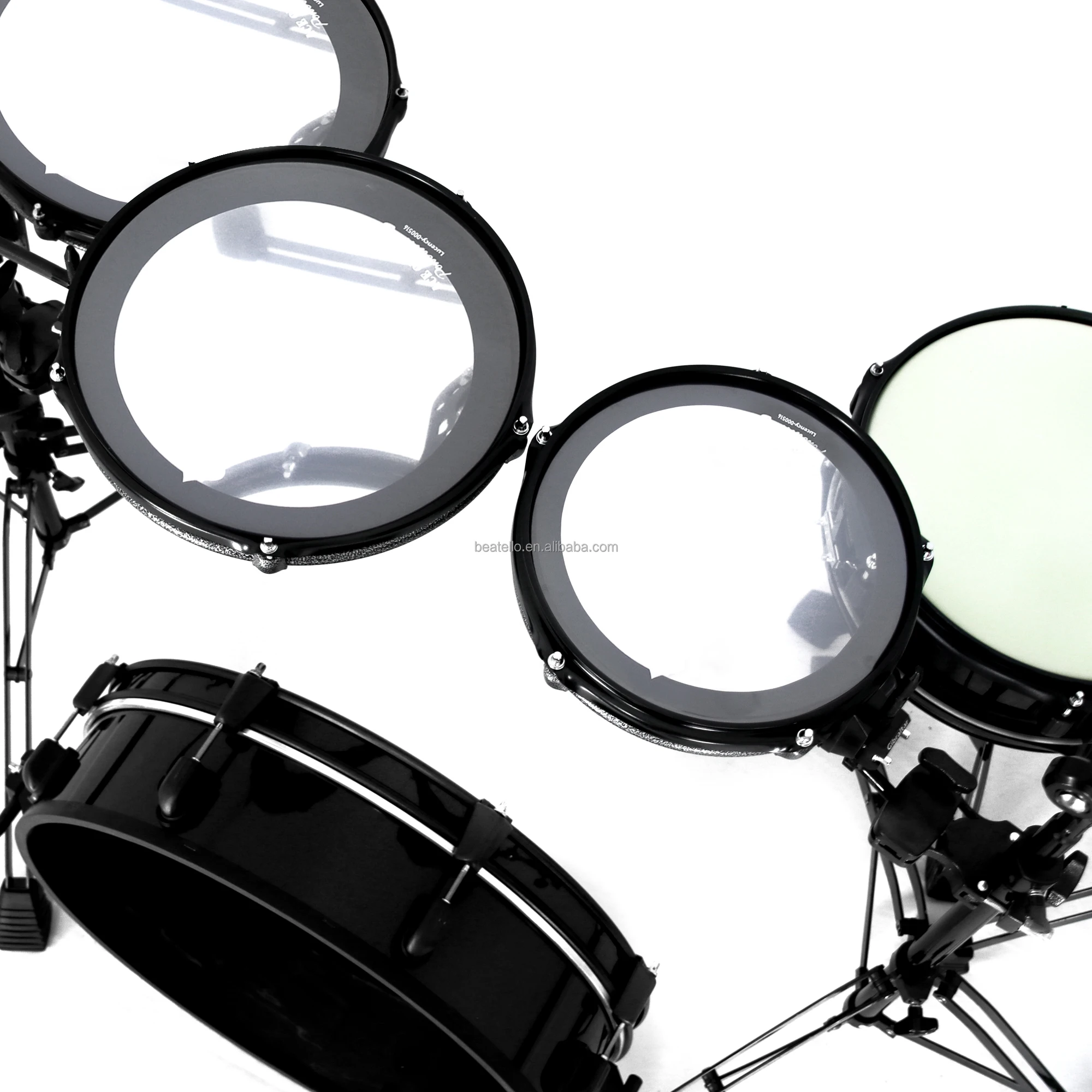 JBK Professional Percussion Low Frequency 5 Piece Drum Portable Tablet Pad Drums Set Full Sizes Professional Drum Kits
