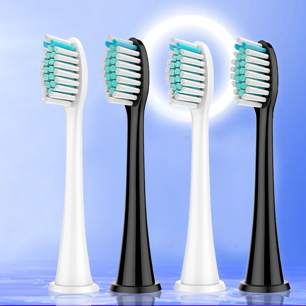 4 Pcs Replacement Electric  Toothbrush Heads For Philips HX3, HX6, HX9, R Series Soft DuPont Bristle Neutral Toothbrush Head