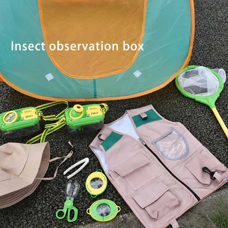 Children's Multifunctional Outdoor Exploration Insect Clip Transparent Insect Observation Box Set Creative Fun Adventure Toys