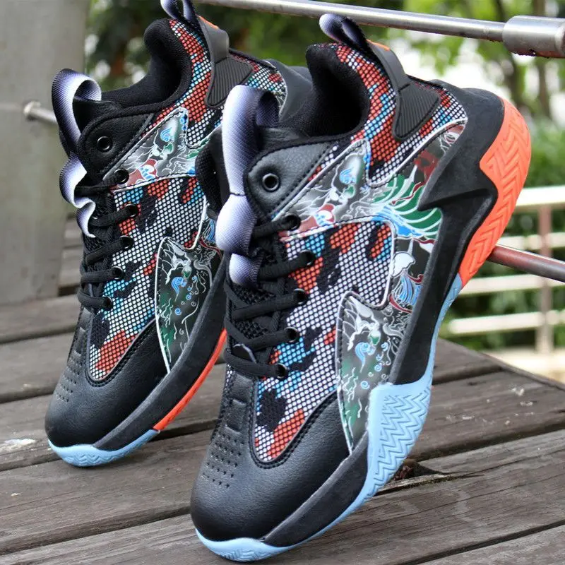 

Professional Men's Basketball Shoes Women's Running Sneakers Non-slip High-top Couple Breathable Casual Sports Training Shoes