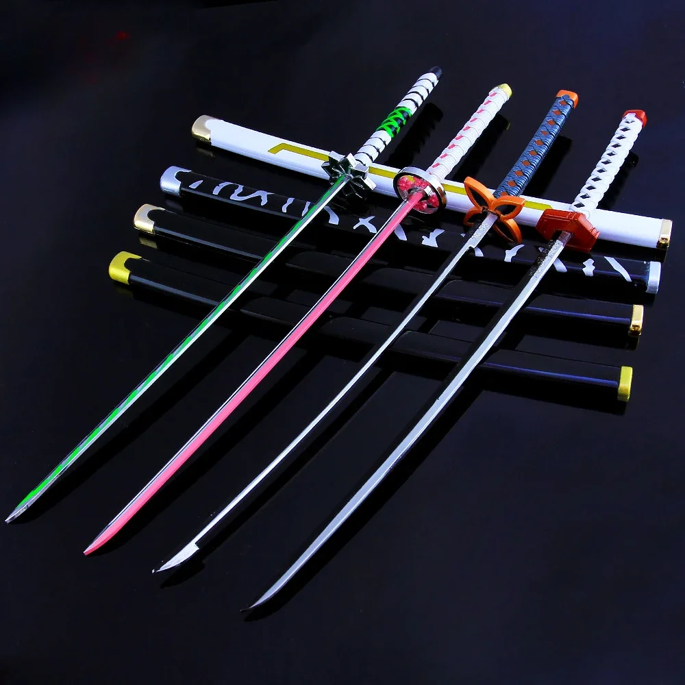 Cosplay Sword Cosplay Prop Cosplay Toy 26CM Demon Slayer Japanese Amine Periphery Hashibira Inosuke/Kamado Tanjirou Full Metal Weapons Ornaments Collectible Toy Swords