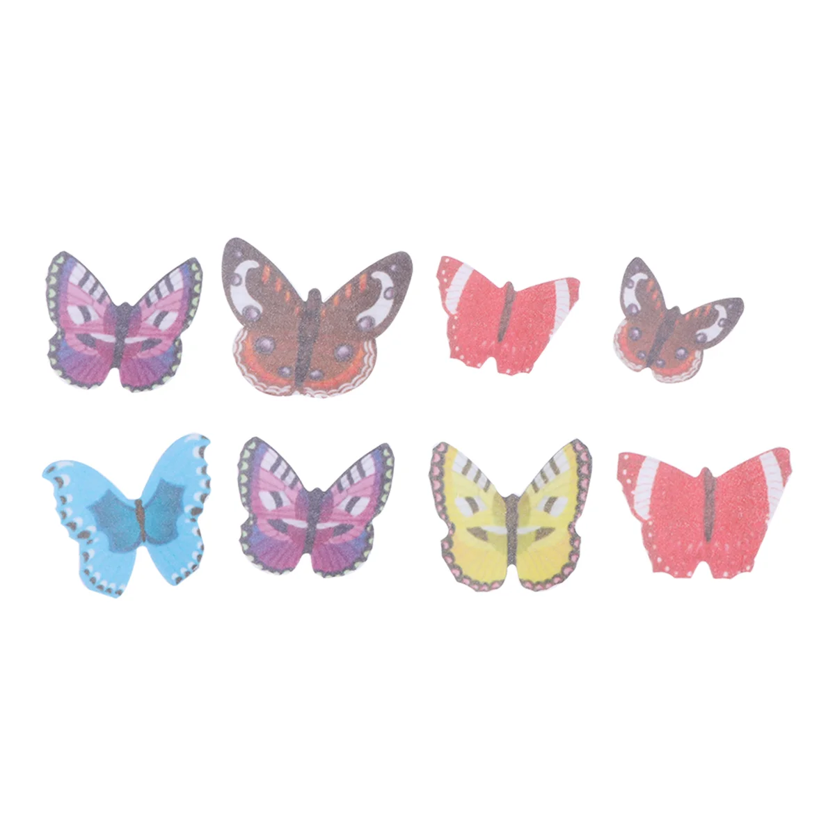 120PCS A Set Cake and Cupcake Toppers Food Decoration Assorted Decorative Wafer Paper Butterflies cake decorations