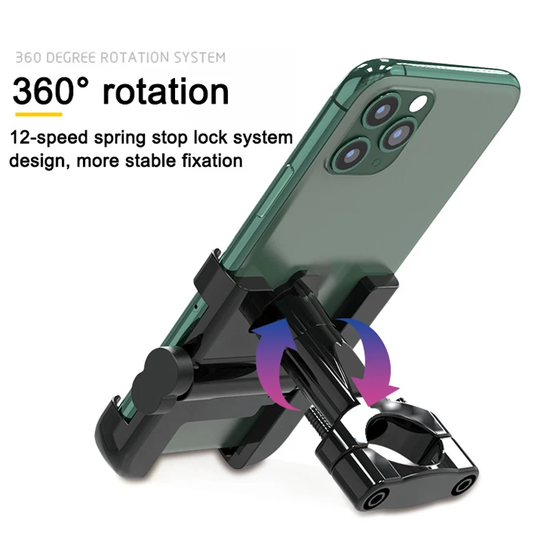 Universal Aluminum Alloy Motorcycle and Bicycle Phone Holder Stand
