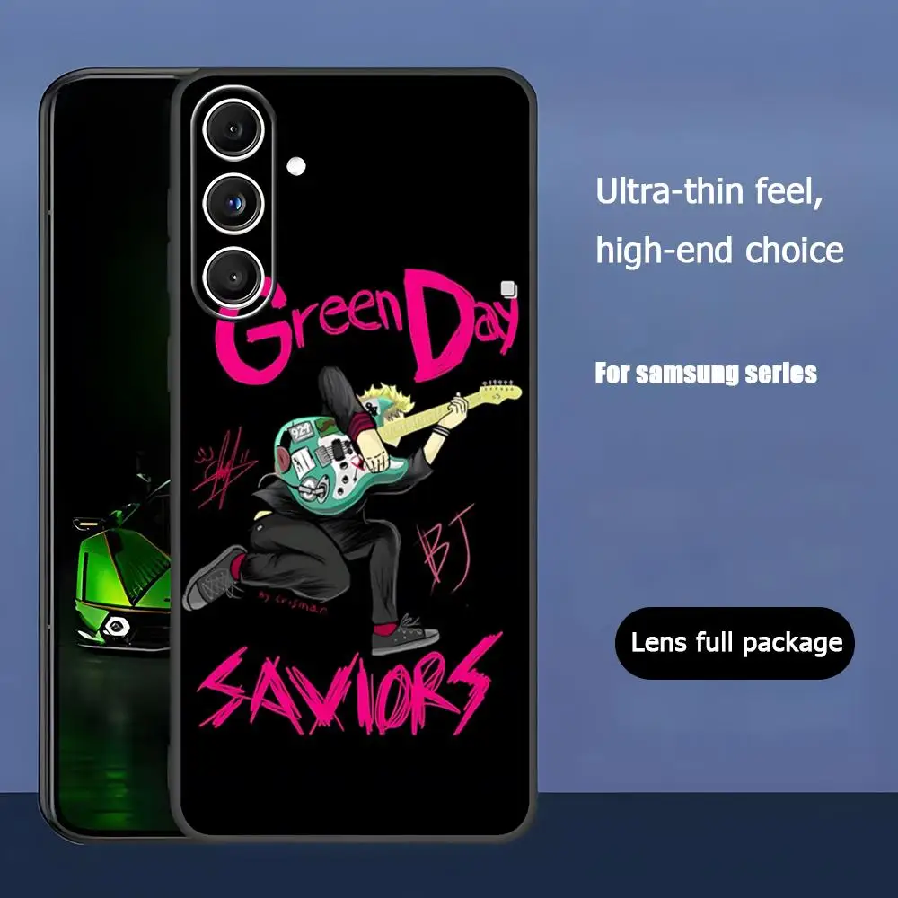 Vibrant Green Day Band Soft Black Phone Case