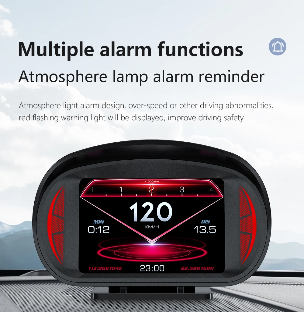 P2 ٱ  ÷ OBD + GPS LCD ,   ӵ, ڵ Ʈ ׼, ׸