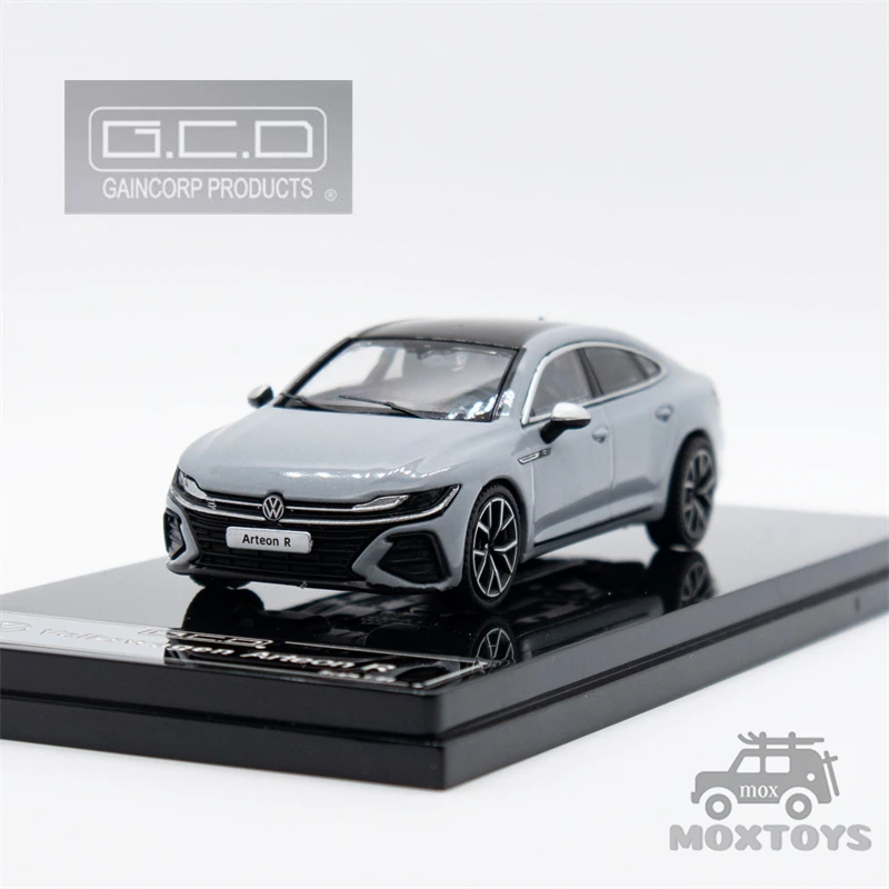 

GCD 1:64 Arteon R Liftback with Roof Box Cement Grey LHD Diecast Model Car