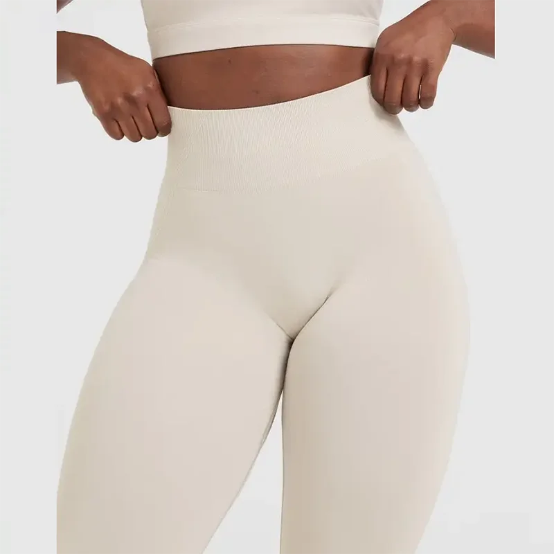 Oneractive Fitness Women Sport Seamless Leggings High Waist Elastic Solid Yoga Leggings Gym Trainning Joggings Pants Female 2