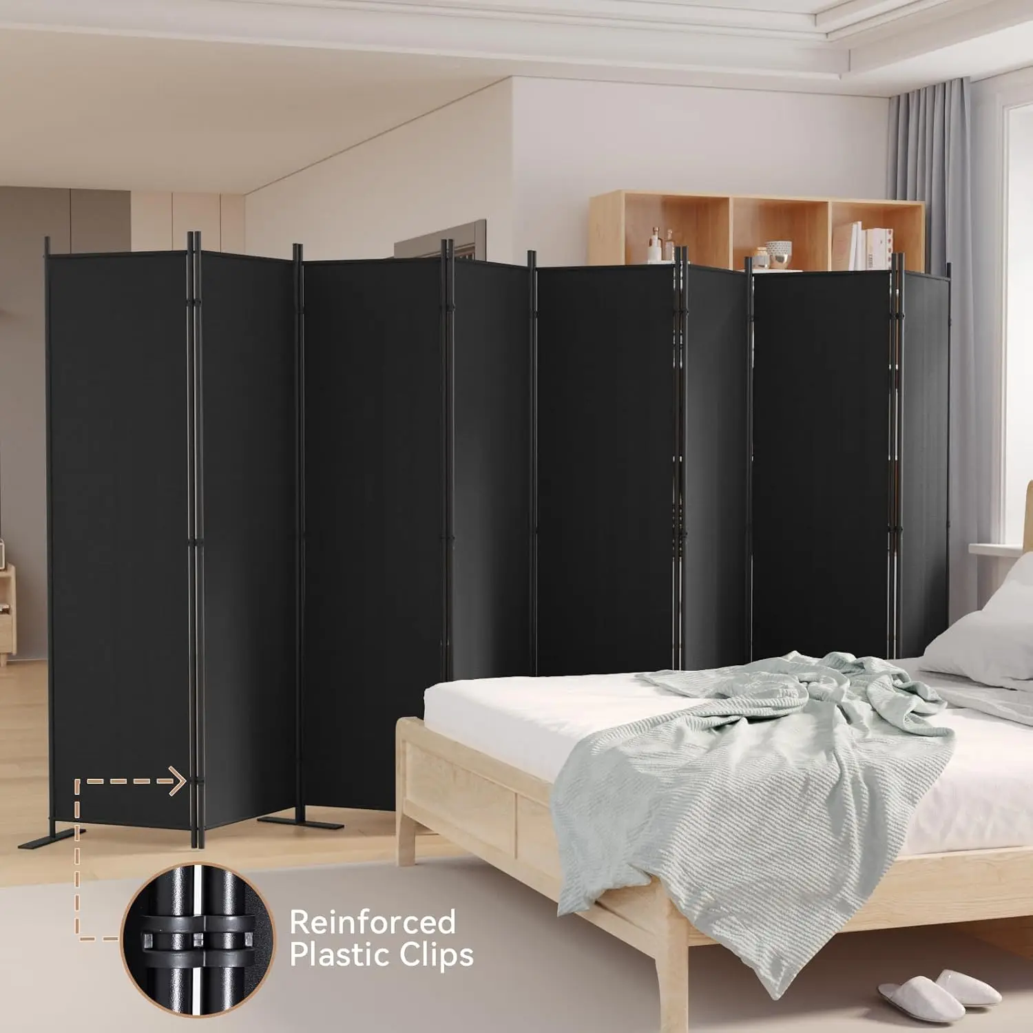 Room Divider Tall Indoor Folding Privacy Screen Portable Partition Separator Freestanding Separation Temporary